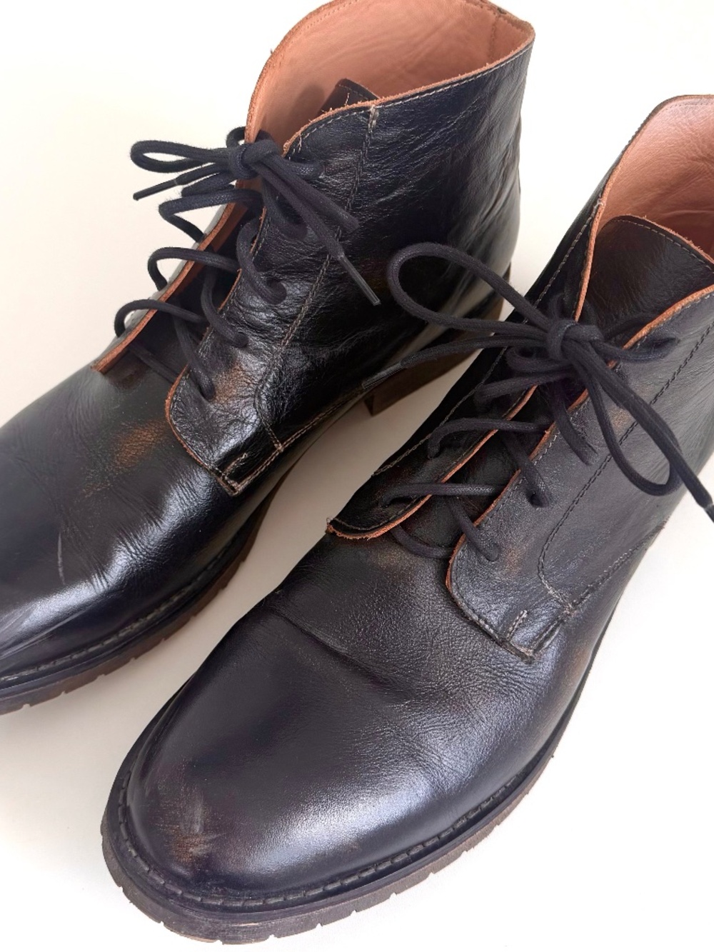Mens Bed Stu Bradley Plain Round Toe Boot Black Rustic, Size 11.5, Rarely Worn